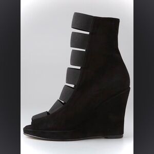 OPENING CEREMONY | 38 | Chloë Sevigny Strappy Leather Wedge Pour Ankle Boots